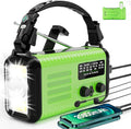 Emergency Hand crank Radio, NOAA Weather Radio AM FM Solar Powered, 20000mAh/74000mWh Battery Operated Flashlight Cell Phone Charger, USB Charging, Reading Lamp, SOS & Compass for Emergencies