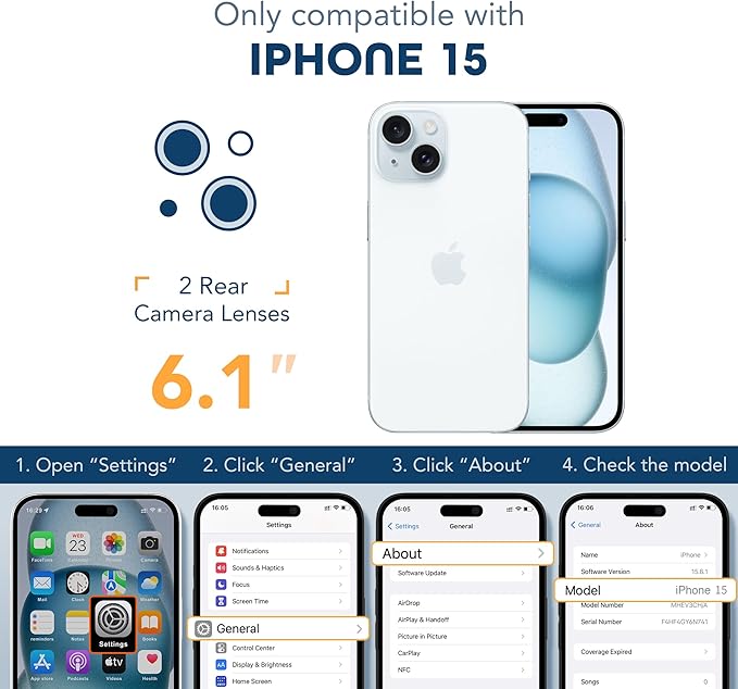 TIESZEN for iPhone 15 Case, Compatible with MagSafe, Built-in Privacy Screen Protector and Camera Protection, Anti Spy Full Body Dustproof Shockproof Hard Phone Case 6.1", Light Blue