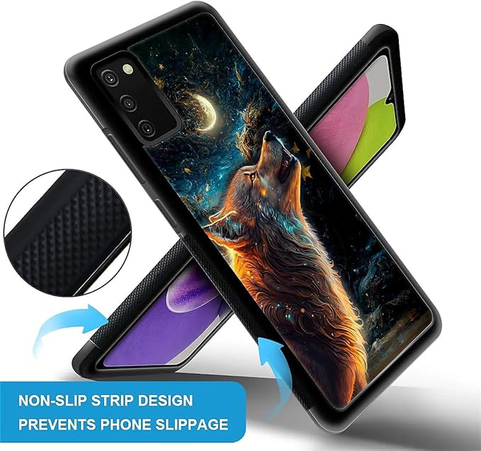for Samsung Galaxy S20 FE Case, Star Cave Hungry Wolf Pattern Graphic Design Girl Boy Soft Silicone Hard Acrylic Shock Protection for Samsung Galaxy S20 FE