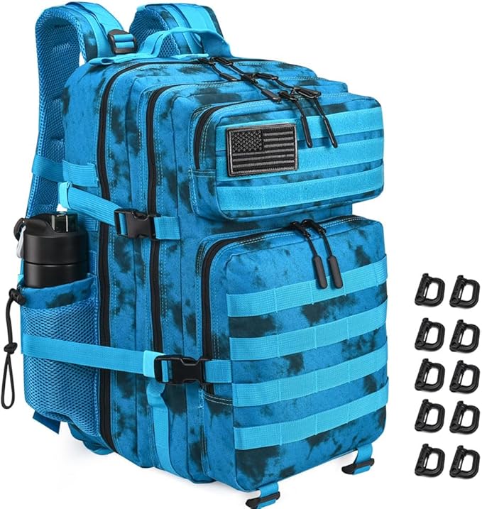 45L Tactical Backpack for Men Women, Military Assault Pack with MOLLE, Large 3 Day Bug Out Bag for Hiking Camping
