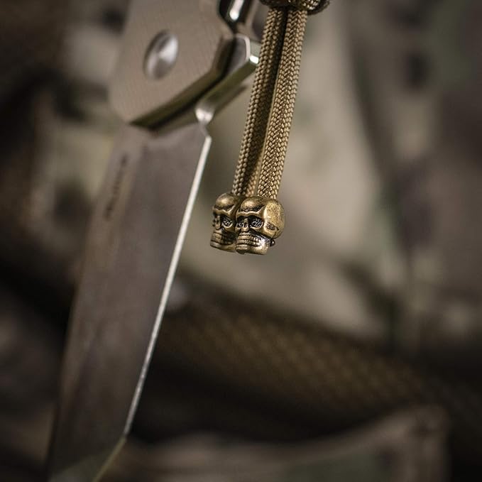 M-Tac Skull Knife Lanyard with Bead – Paracord Lanyard for Knives & EDC – Tactical Knife Fob Pull Cord – Durable Paracord