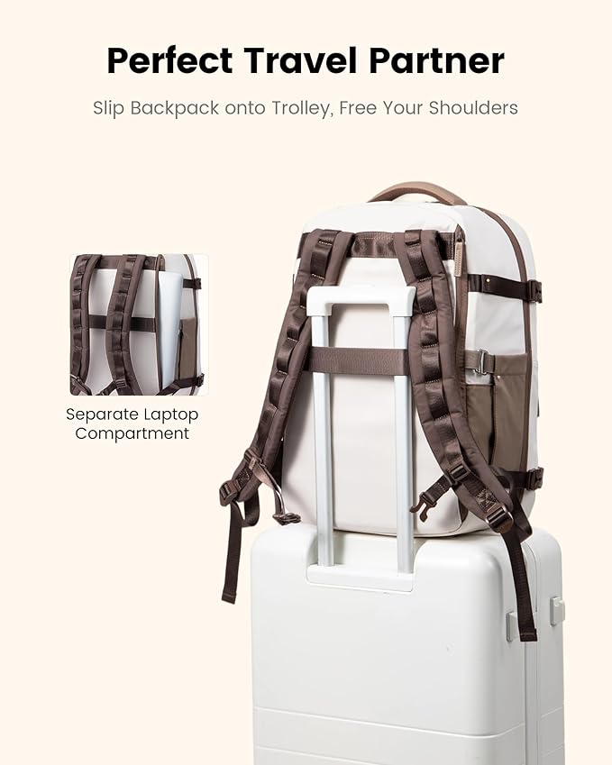 LOVEVOOK 50L Travel Backpack for Women, Airline Approved Carry On Luggage, TSA Personal Item Bag fits 17 Inch Laptop, Weekender Overnight Suitcase for Work