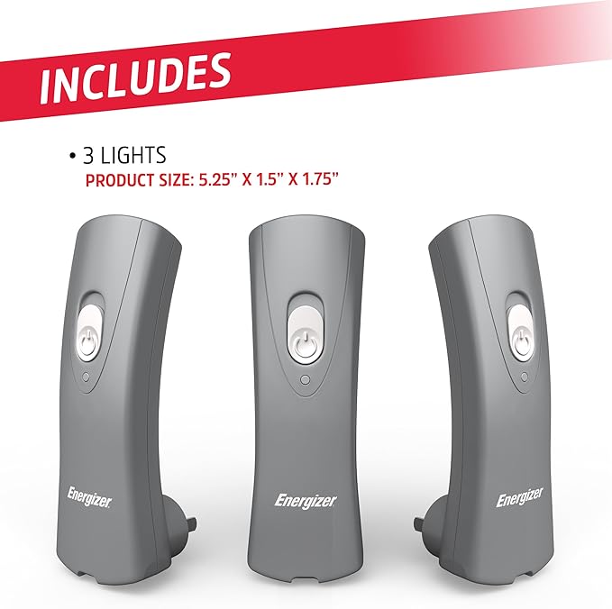Energizer Auto-On LED Flashlights Rechargeable (6-Pack) for Home Power Failure, Plug in LED Flashlight for Power Outage, Night Light, Hurricane Preparedness