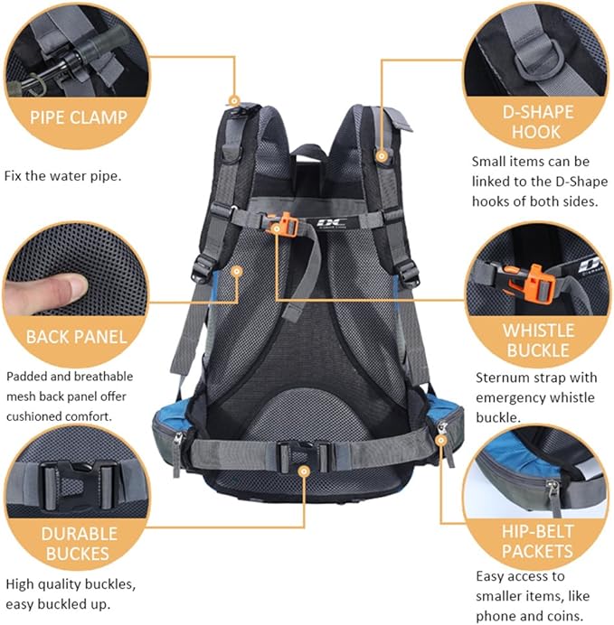 Diamond Candy Waterproof Hiking Backpack for Men and Women, Lightweight Day Pack for Travel Camping | Waterproof, Lightweight, for Travel Camping