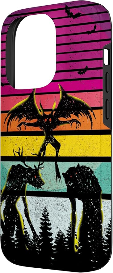 Cryptkin Cute Mothman Cryptid Map Case for iPhone 14 Pro