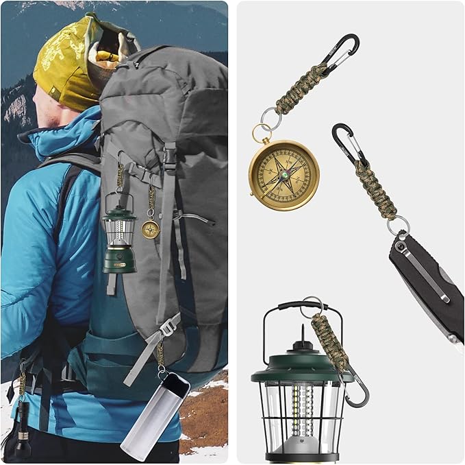 EOTW Paracord Keychain for Men Women Paracord Carabiner Backpack Keychain with Aluminum Clip for Camping Hiking Outdoor Gear