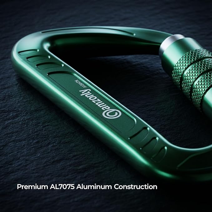 3inch Auto Locking Carabiner Clips Heavy Duty, 12KN /2697lbs Lightweight keychain carabiners, Sturdy Twist Lock Caribeeners for Camping Hiking Hammock Swing Backpack, dog leash and Harness etc