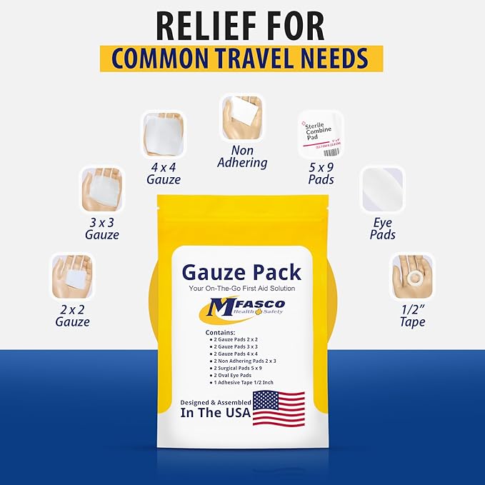 MFASCO First Aid Kit Refill Supplies Gauze Pack Refill