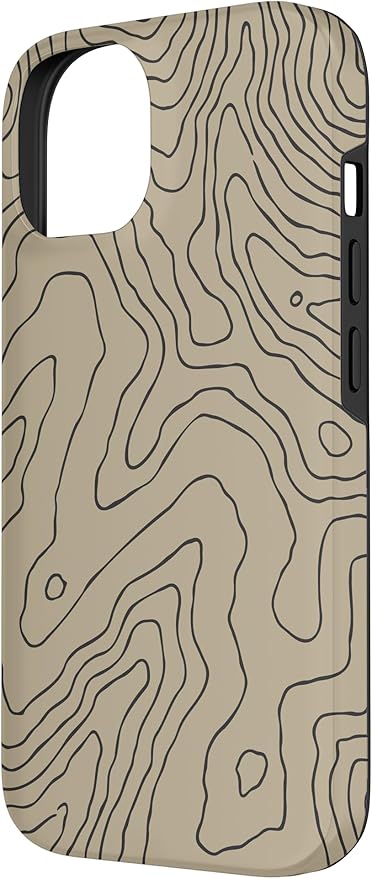 Coyote Country Guide Lines Topographical Contour Map Case for iPhone 14