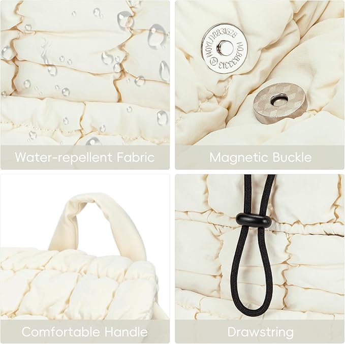 CLUCI Puffy Quilted Backpack Purse for Women, Casual Lightweight Daypack for Women Travel | Purse, Casual, Lightweight, Travel