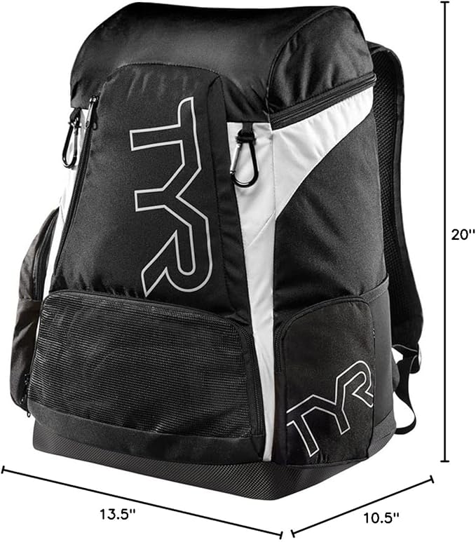 TYR Alliance Backpack - Wet/Dry Athletic Gym and Pool Bag for Men and Women - Separate Wet/Dry Compartments, 45L Capacity, Ergonomic, Water-Resistant - Available in Team Colors