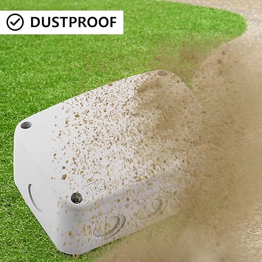 SuperInk White Outdoor Junction Box IP66 Waterproof Electrical Enclosure 4.9"x3.3"x2.3" PVC/ABS Weatherproof Project Box, Compact Electrical Case for Garden, CCTV, DIY Wiring,1PCS