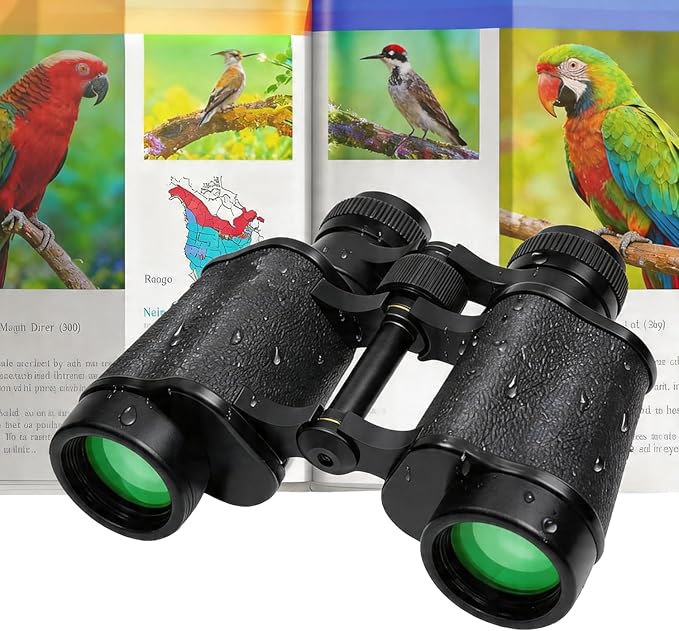 10x25 High Powered Binoculars for Adults, Waterproof Compact Binoculars with Low Light Vision for Bird Watching Hunting Football Games Travel Stargazing Cruise with Carrying Bag
