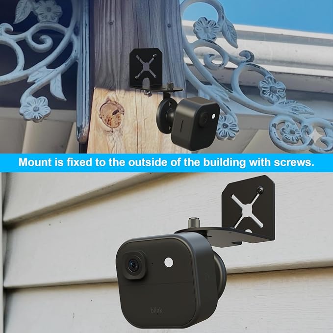 2-in-1 Metal Camera Mount for Blink Outdoor 4 & Blink Mini, （2026 Upgrade Big Suction with 360° Adjustable Bracket, Window Suction or Screw Wall Mount, Heavy Duty, Black (2-Pack)