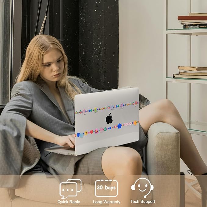 Case Cover for MacBook Pro 14 inch 2025-2021 Release M4 M3 M2 M1 Pro/Max (Model A2442 A2779 A2918 A2992 A3112 A3185 A3401),14.2" Hard Case & Soft Keyboard Cover,Smiley Flower