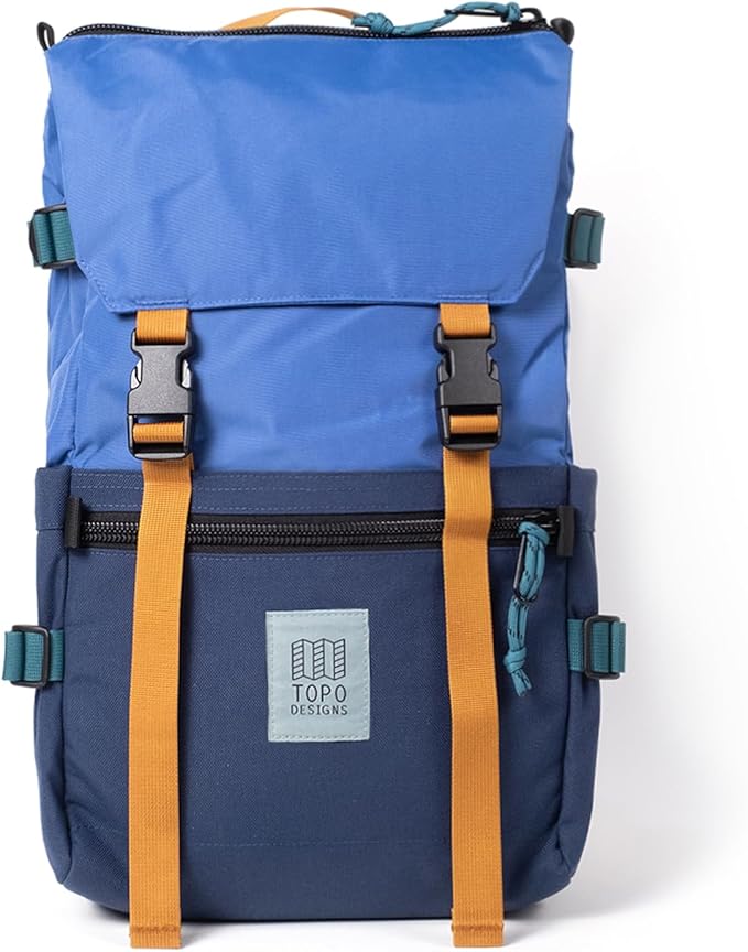 Topo Designs Rover Pack Classic - Daily Daypack for Commutes, Day Trips, Hikes, Iconic Denver Design, PFAS-Free, Fair Trade, BlueSign Backpack (Cobalt/Midnight)