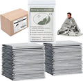 Emergency Foil Thermal Blanket (Pack of 100), 210 x 160 cm (82" x 63"), Aluminized Polyethylene Mylar, Reflective Survival Blankets for Outdoors, Hiking, Marathons or First Aid