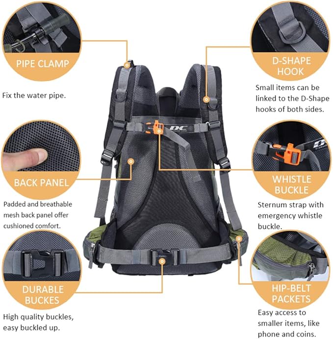 Diamond Candy Waterproof Hiking Backpack for Men and Women, Lightweight Day Pack for Travel Camping | Waterproof, Lightweight, for Travel Camping