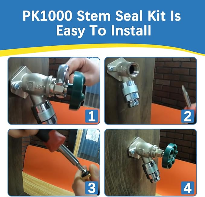 PK1000 Stem Seal Kit Fits For Arrowhead Brass (ABP) Stem Rebuild Parts Kit Replace For Arrowhead models 450, and 480