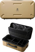 ELECOM NESTOUT Gear Storage Case, Lightweight Hard Shell Organizer, Water-Resistant, Stackable Organizer with Padded Dividers, Fits Cameras & Accessories Travel Outdoor Tech Accessories