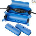 Flemoon [3 Pack] Outdoor Extension Cord Cover, IPX4 Waterproof Box and Safety Housing Case, Ideal to Protect Outdoor Plugs, Electrical Connections, Holiday Decoration Lights, Size Small, Blue