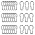 30PCS M5 Heavy Duty Carabiner Clip, 2Inch Snap Hook Quick Link Small Carabiner Clips,Spring Link Buckle for Fishing Camping Hammock Dog Leashes-220LBS Holding Capacity (Silver)
