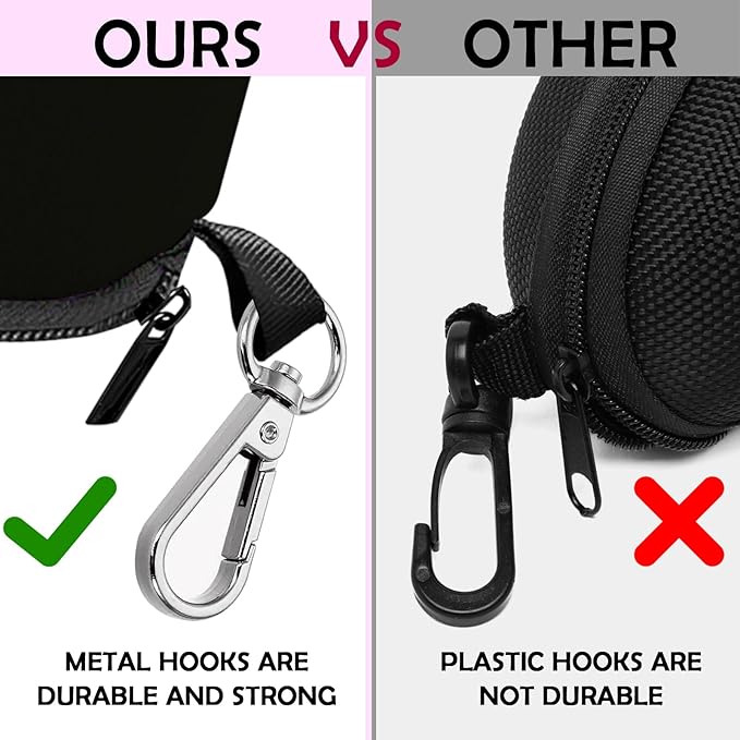Glasses Case Sunglasses Eyeglass Soft Case Zipper Light Neoprene Pouch with Metal Belt Clip Aesthetic Cute Women Men