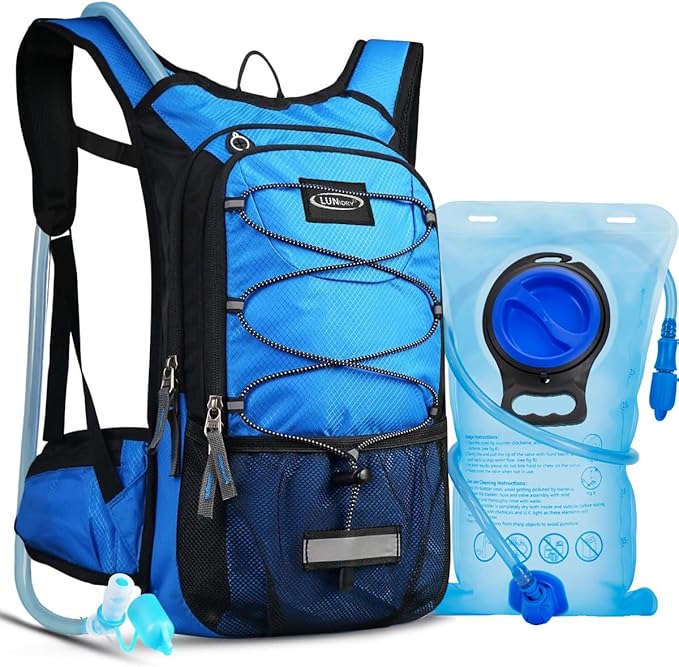 Insulated Hydration Pack Backpack with 3L BPA Free Leak-Proof Water Bladder, Keep Liquids Cool for Up to 5 Hours, Daypack for Hiking, Running, Cycling, Hunting, Climbing
