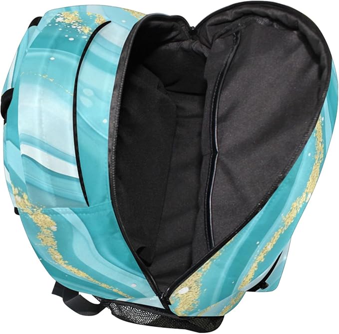 Wamika Turquoise Tie Dye Backpack Green Blue Marble School Backpacks Preschool Book Bag