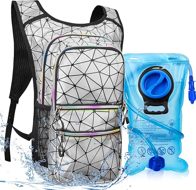 Hydration Pack, Water Backpack with 3L Hydration Bladder Lightweight Insulation, Festival Essential, Rave Hydration Backpack, Hydropack Backpack for Rave, Hiking, Biking, Festival Gear