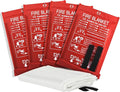 Ougist 4 Pack Emergency Fire Blanket for Home and Kitchen, 40"x40" Fire Blankets for Safety, Fiberglass Flame Suppression for Grill, RV & Camping, Peace of Mind for Your Family