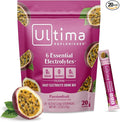 Ultima Replenisher Daily Electrolyte Powder – Passionfruit, 20 Stickpacks – Zero Sugar Hydration Packets with 6 Electrolytes and Minerals – Sugar Free, Plant Based & Keto Friendly Drink Mix