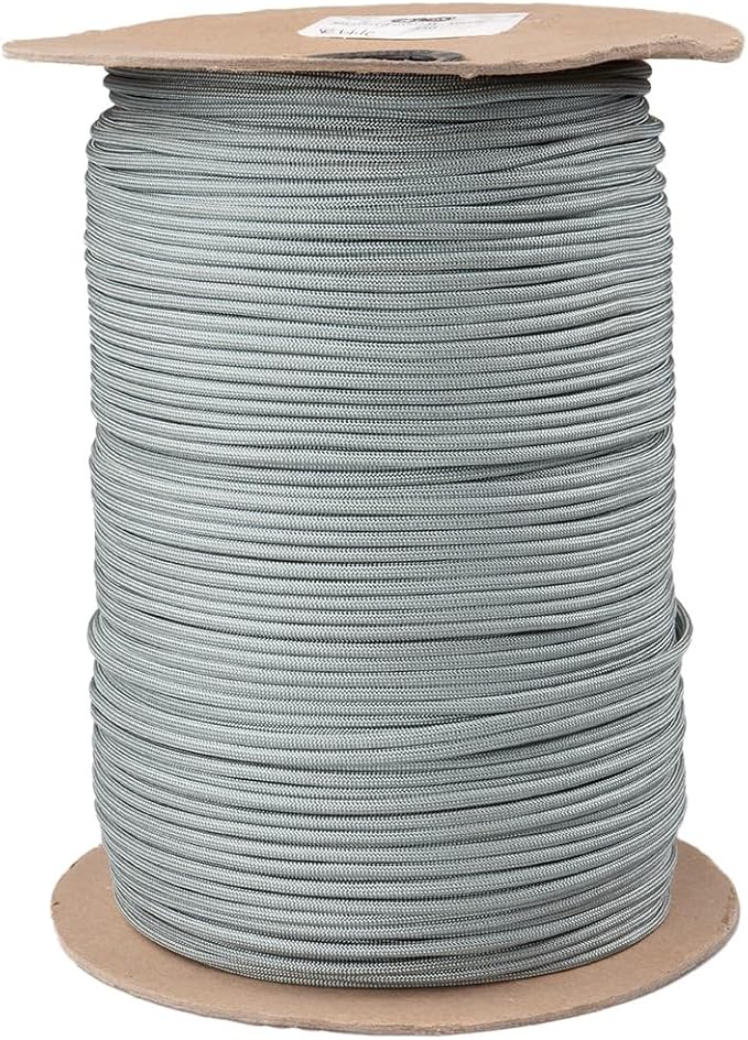 Paracord Planet Solid Color 550lb Paracord – 7 Strand Type III Nylon Cord for Indoor and Outdoor Tasks – Pebble (50 ft)