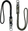 DDOUT Heavy Duty Paracord Lanyard 550 Paracord Braided Keychain for ID Badges, Camera, Whistle, Traveling, Outdoor Activities