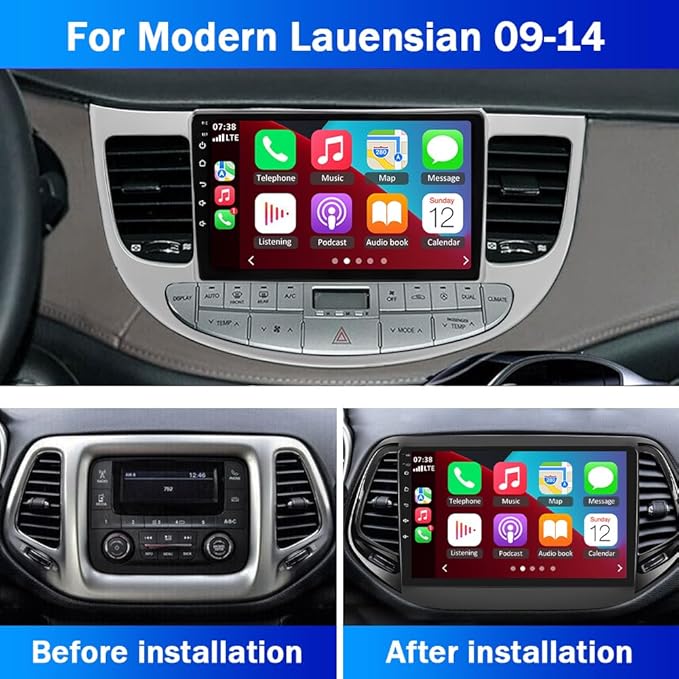 10" Android 13 Car Stereo for Jeep Compass 2017-2019, 2.5D 1080P HD Touch Screen, 2+32GB, Wireless for CarPlay/Android Auto, GPS, Bluetooth, Car Radio Player