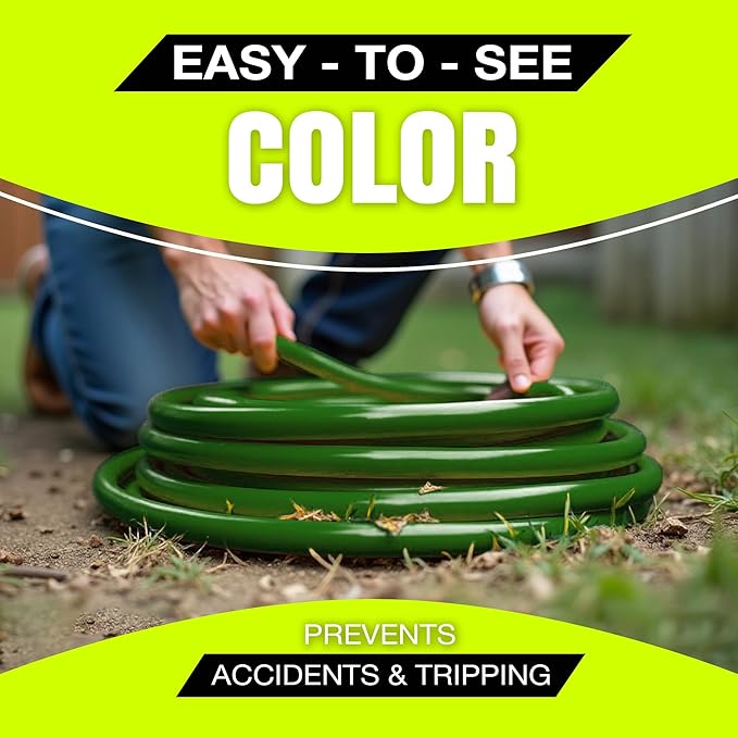 6ft Outdoor/Indoor Extension Cord 14/3 Gauge Heavy Duty 3 Prong SJTW, Waterproof, Flexible Cold-Resistant Long Power Cord,15A 125V 1875W, Green by LifeSupplyUSA