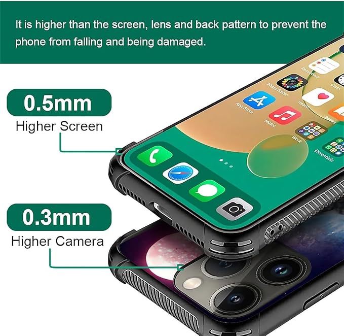 for iPhone 12 Pro Max Case, Star Two Wolfs Howling Pattern Graphic Design Girl Boy Soft Silicone Hard Acrylic Shock Protection for iPhone 12 Pro Max
