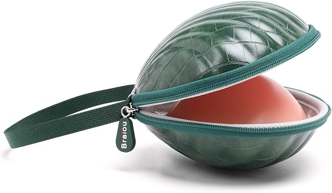Hard Travel Case for Silicone Bras [A-C Cup] Premium Nubra Organizer Portable Lingerie Underwear Storage Bag (Crocodile, Green)