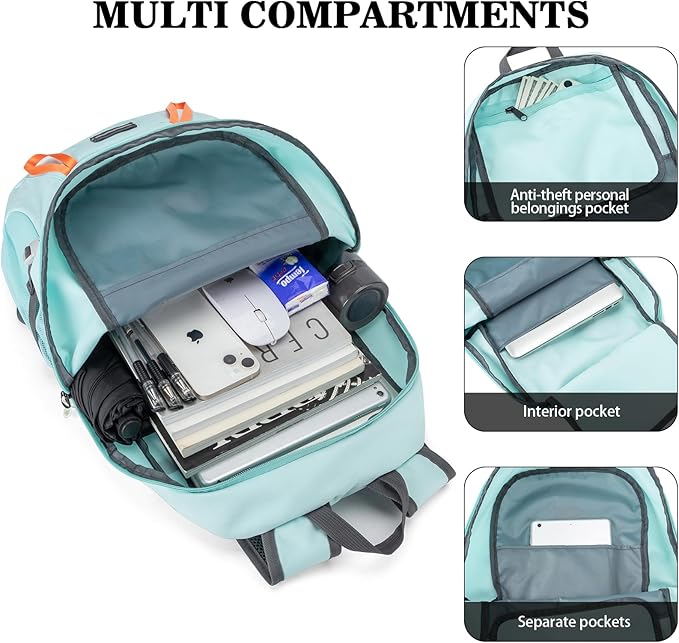 BAGPARKK Hiking Backpack,Large 35L Travel Backpacks for Men Women,Water Resistant Ultra Lightweight Foldable Packable Camping Daypack for Outdoor Sports