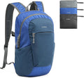 G4Free Small Hiking Backpack 20L Lightweight Foldable Packable Travel Daypack with Thickened Back Panel for Men Women (Blue)