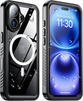 Red2Fire 2025 New Designed for iPhone 16 Case Waterproof, [Compatible with MagSafe][Built-in Camera & Screen Protector][Full Body Shockproof][IP68 Waterproof][Dustproof] Phone Case for iPhone 16 6.1"