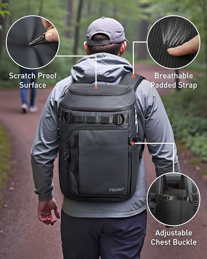 TOURIT Cooler Backpack Lightweight Insulated Backpack Cooler Leak-Proof for Men and Women, Sports Fan Coolers
