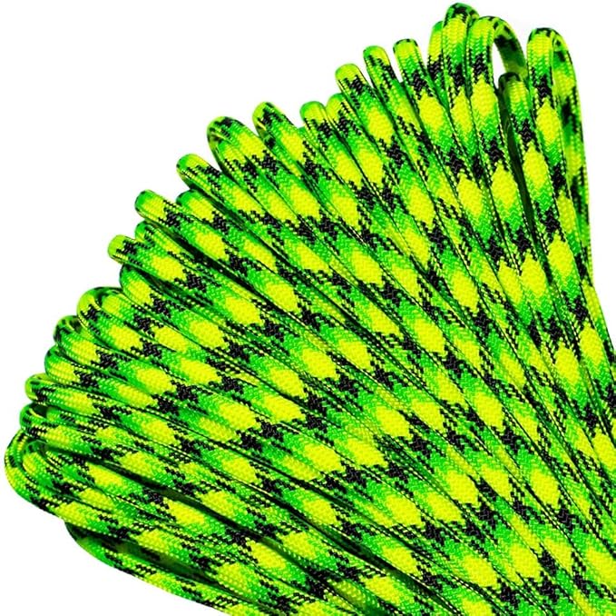 Paracord Planet 550lb Commercial Grade Paracord – 7 Strand Type III Nylon Parachute Cord Hanks for Hiking, Camping, and Fishing – 30+ Colors and Lengths of 50' and 100'
