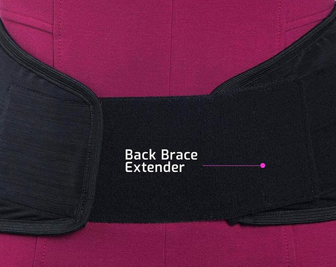 Extender Strap - Multipurpose Elastic Hook and Loop Extension for Ice Packs, Ice Belts, Back/Knee/Ankle Braces, Vests, Wraps, and Belts - Made in USA (4 x 9 Inches)