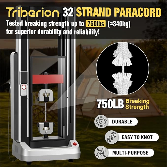 Paracord Rope 750 lb - 1000ft 5/32" Parachute Cord 4MM 12-Strand para Cord - Heavy Duty Spool String for Survival,Camping Gear, Survival Bracelet, Clothesline - White