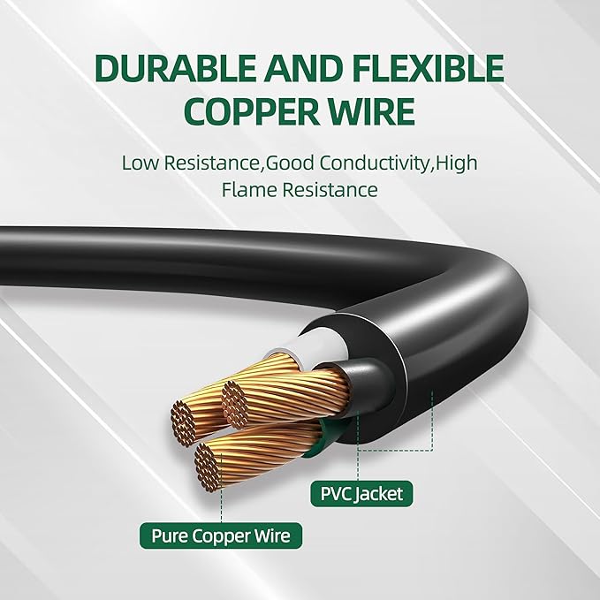 TiFFCOFiO Outdoor Extension Cord with 1 to 3 Splitter Outlets, 25FT Waterproof Cord with Safety Cover, 3 Electrical Outlets for Christmas Decorations, 16 AWG, ETL Listed