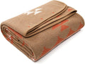 ACUSHLA Merino Wool Camp Blanket - Soft Warm Thick Washable Large Outdoor Camping Sleeping Throw Blanket All Weather, Morocco Khaki 79" x63"
