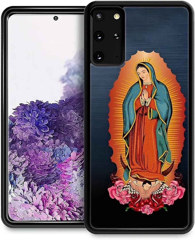 for Samsung Galaxy S20 Plus Case, Red Virgen Guadalupe Pattern Graphic Design Girl Boy Soft Silicone Hard Acrylic Shock Protection for Samsung Galaxy S20 Plus