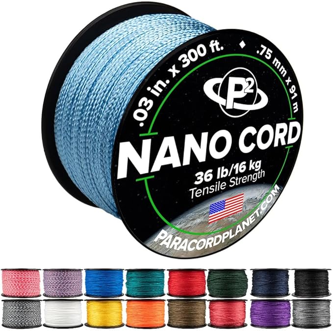 Paracord Planet Nano Cord –Lightweight Nylon Nano Paracord – Great for Arts & Crafts, Home Décor, Camping and More!