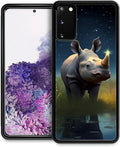 for Samsung Galaxy S20 Case, Rhino Water Marshes Pattern Graphic Design Girl Boy Soft Silicone Hard Acrylic Shock Protection for Samsung Galaxy S20